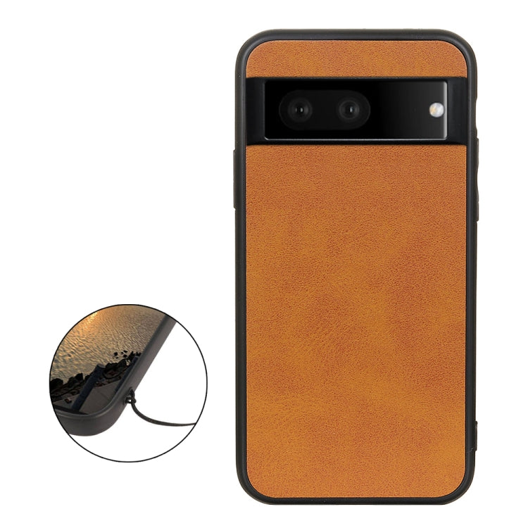 For Google Pixel 7 Accurate Hole Two-color Calf Texture PU Phone Case