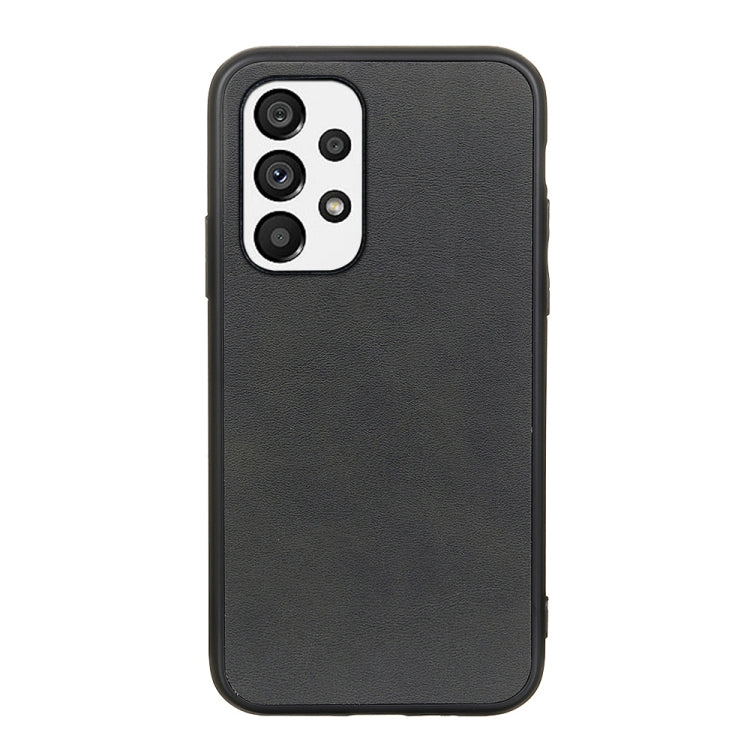 For Samsung Galaxy A73 5G Accurate Hole Two-color Calf Texture PU Phone Case