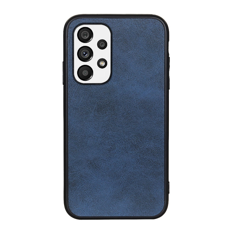 For Samsung Galaxy A73 5G Accurate Hole Two-color Calf Texture PU Phone Case