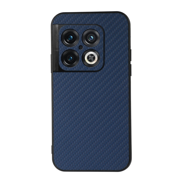 For OnePlus 10 Pro Accurate Hole Carbon Fiber Texture PU Phone Case