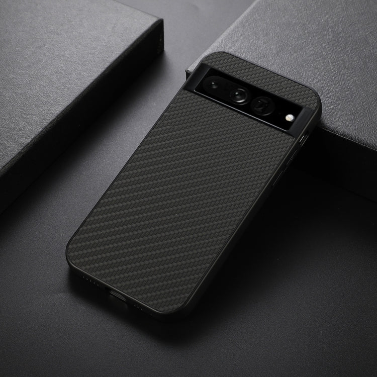 For Google Pixel 7 Pro Accurate Hole Carbon Fiber Texture PU Phone Case