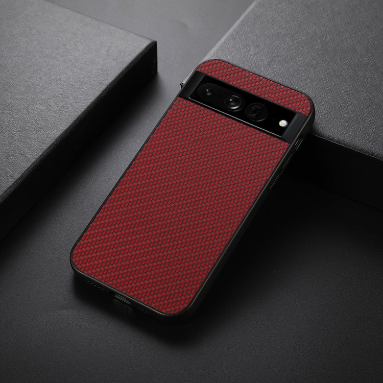 For Google Pixel 7 Pro Accurate Hole Carbon Fiber Texture PU Phone Case