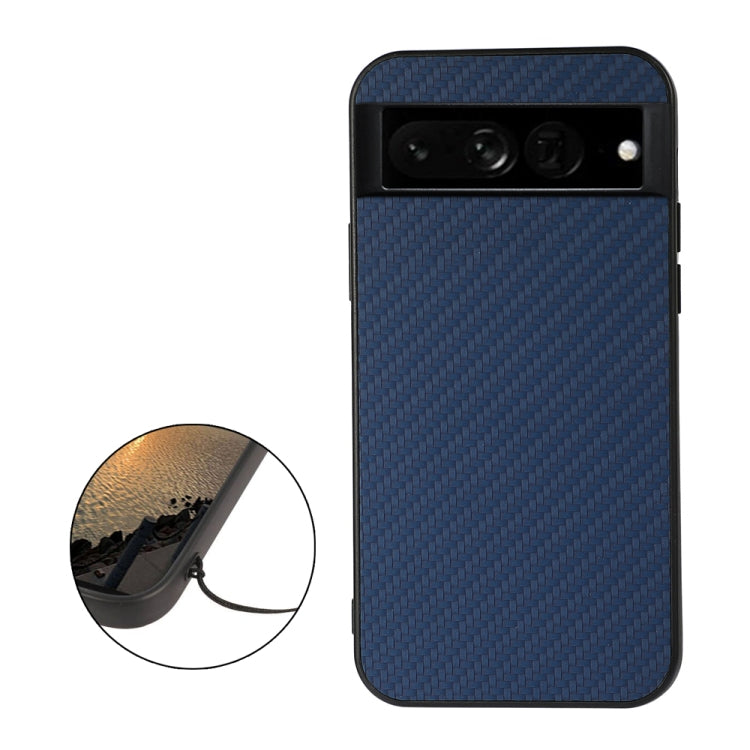 For Google Pixel 7 Pro Accurate Hole Carbon Fiber Texture PU Phone Case