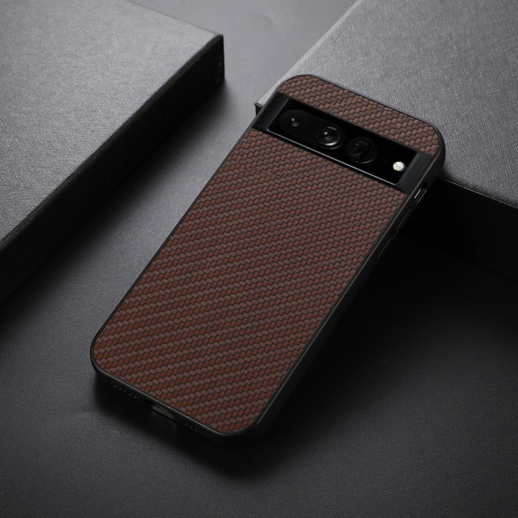 For Google Pixel 7 Pro Accurate Hole Carbon Fiber Texture PU Phone Case