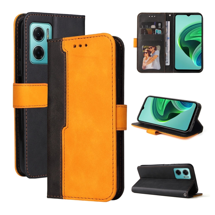For Xiaomi Redmi Note 11E Stitching-Color Horizontal Flip Leather Case