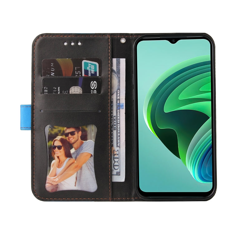 For Xiaomi Redmi Note 11E Stitching-Color Horizontal Flip Leather Case