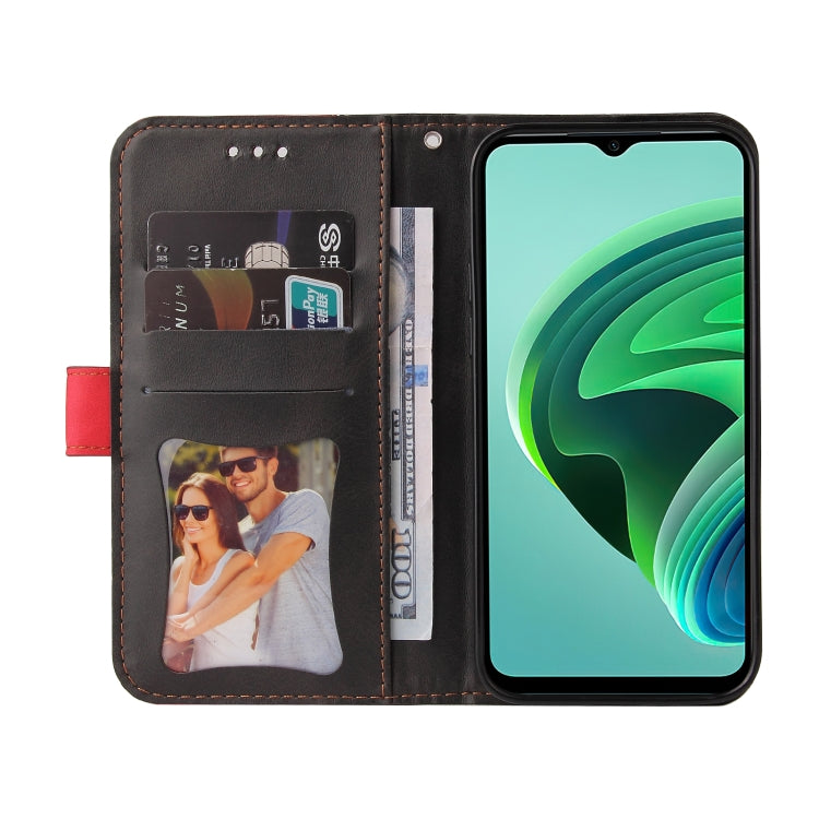 For Xiaomi Redmi Note 11E Stitching-Color Horizontal Flip Leather Case