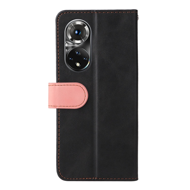 For Huawei Nova 9 Pro/Honor 50 Pro Stitching-Color Horizontal Flip Leather Case