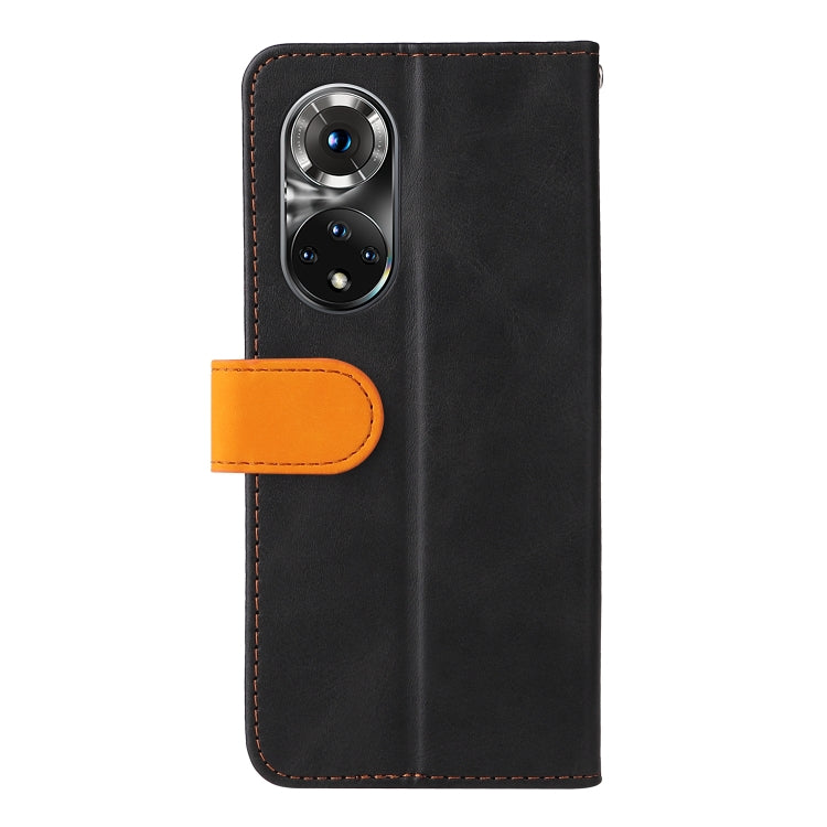 For Huawei Nova 9 Pro/Honor 50 Pro Stitching-Color Horizontal Flip Leather Case