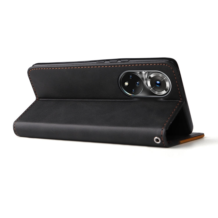 For Huawei Nova 9 Pro/Honor 50 Pro Stitching-Color Horizontal Flip Leather Case