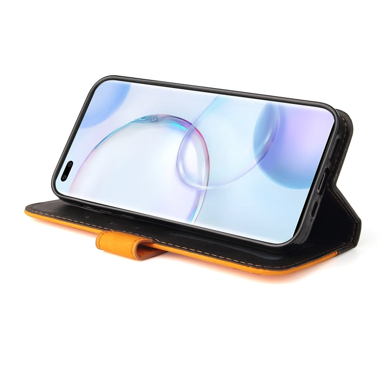 For Huawei Nova 9 Pro/Honor 50 Pro Stitching-Color Horizontal Flip Leather Case