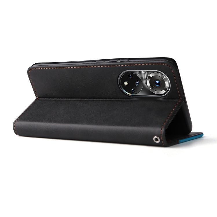For Huawei Nova 9 Pro/Honor 50 Pro Stitching-Color Horizontal Flip Leather Case