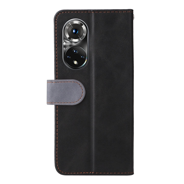 For Huawei Nova 9 Pro/Honor 50 Pro Stitching-Color Horizontal Flip Leather Case