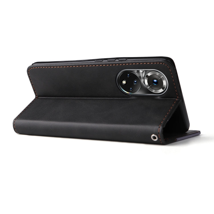 For Huawei Nova 9 Pro/Honor 50 Pro Stitching-Color Horizontal Flip Leather Case