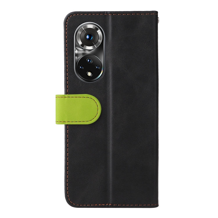 For Huawei Nova 9 Pro/Honor 50 Pro Stitching-Color Horizontal Flip Leather Case