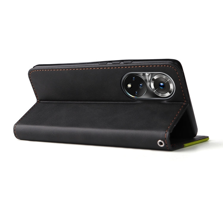 For Huawei Nova 9 Pro/Honor 50 Pro Stitching-Color Horizontal Flip Leather Case