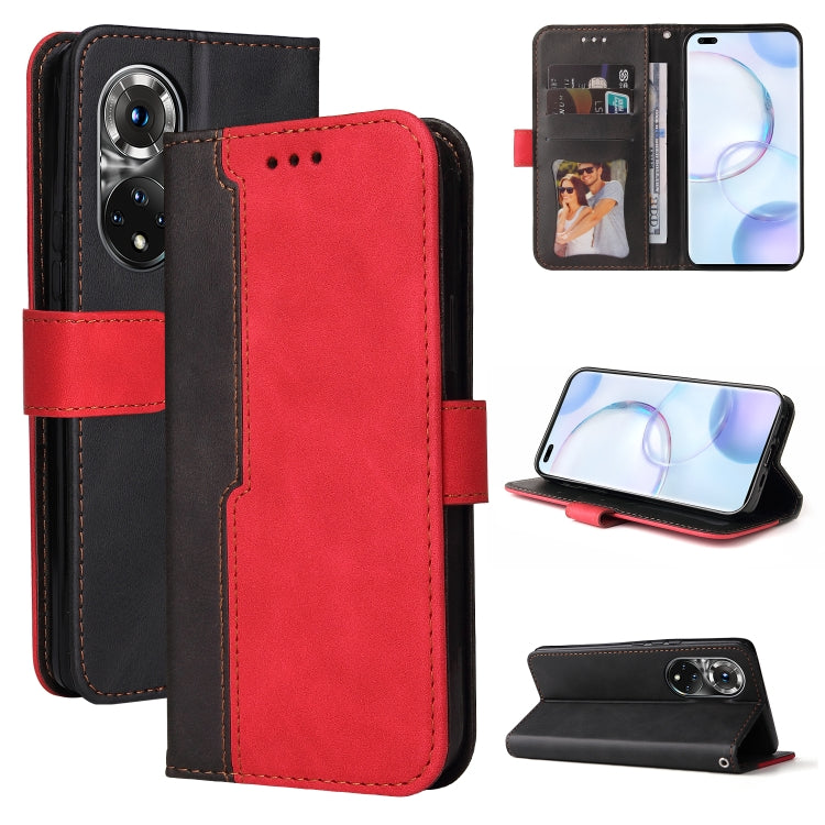 For Huawei Nova 9 Pro/Honor 50 Pro Stitching-Color Horizontal Flip Leather Case