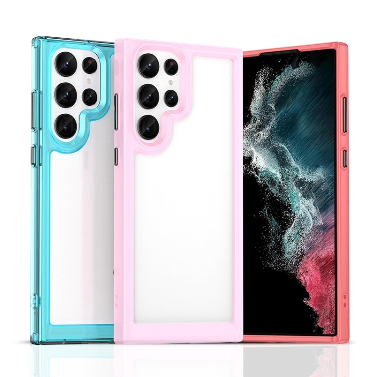For Samsung Galaxy S22 Ultra 5G Colorful Series Acrylic + TPU Phone Case