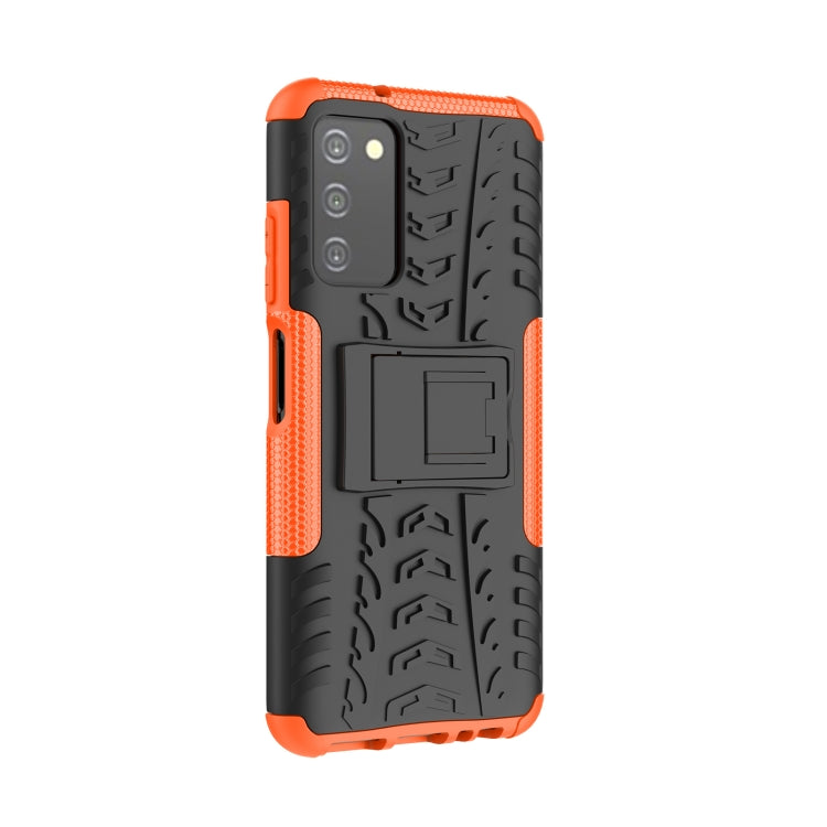 For Samsung Galaxy A03S 2022 165.8mm US Tire Texture TPU + PC Phone Case with Holder