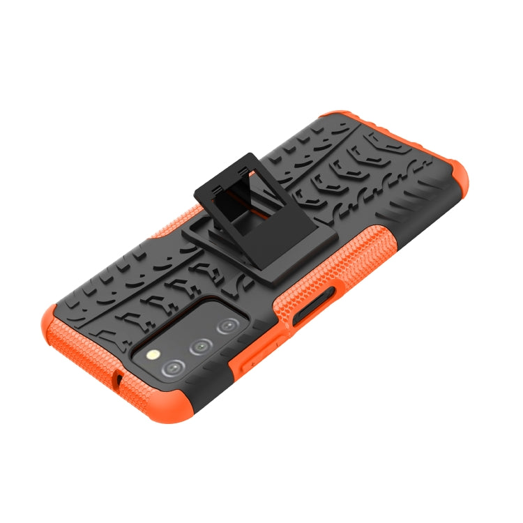 For Samsung Galaxy A03S 2022 165.8mm US Tire Texture TPU + PC Phone Case with Holder