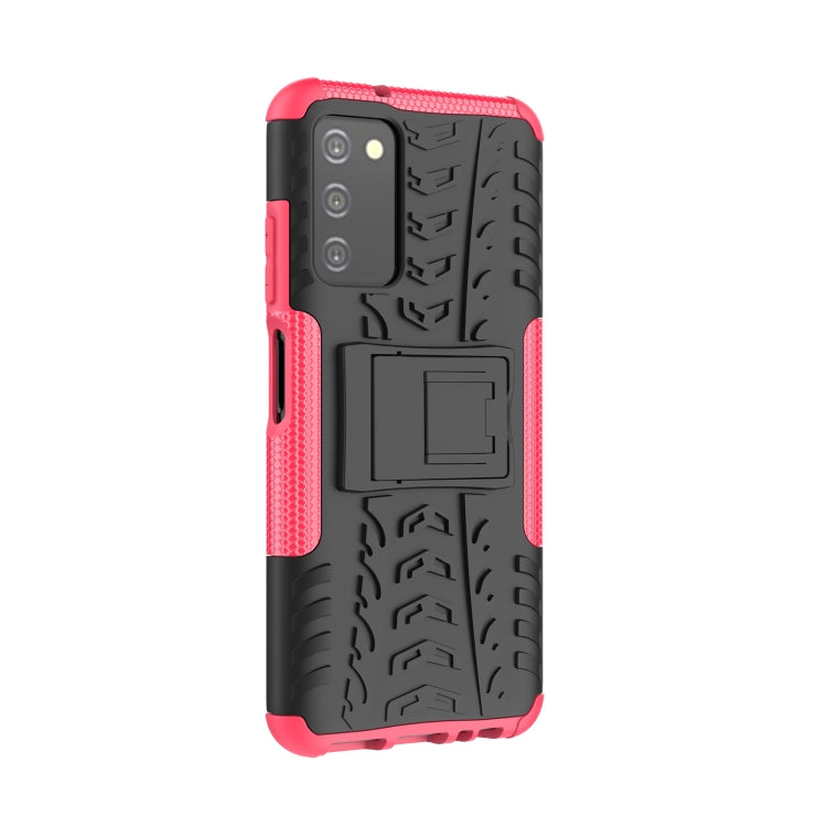 For Samsung Galaxy A03S 2022 165.8mm US Tire Texture TPU + PC Phone Case with Holder