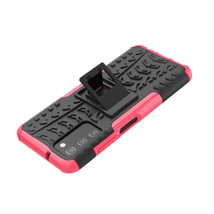 For Samsung Galaxy A03S 2022 165.8mm US Tire Texture TPU + PC Phone Case with Holder