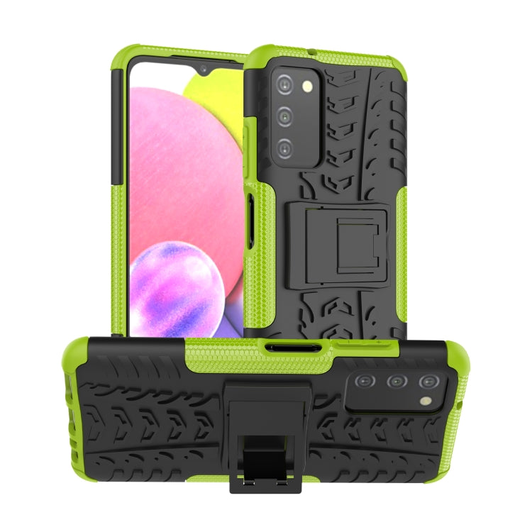 For Samsung Galaxy A03S 2022 165.8mm US Tire Texture TPU + PC Phone Case with Holder
