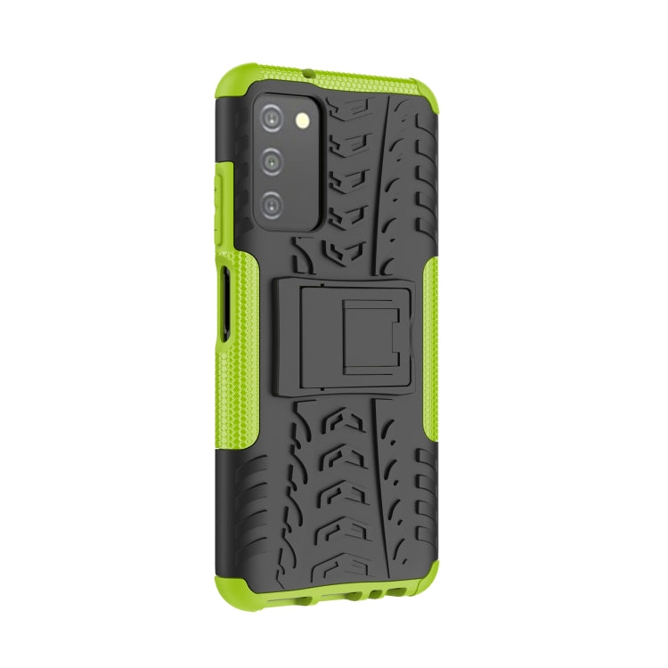 For Samsung Galaxy A03S 2022 165.8mm US Tire Texture TPU + PC Phone Case with Holder