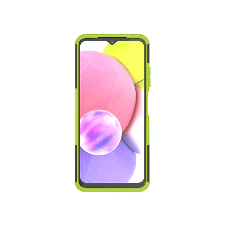 For Samsung Galaxy A03S 2022 165.8mm US Tire Texture TPU + PC Phone Case with Holder