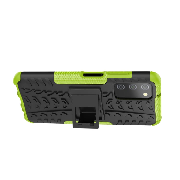 For Samsung Galaxy A03S 2022 165.8mm US Tire Texture TPU + PC Phone Case with Holder