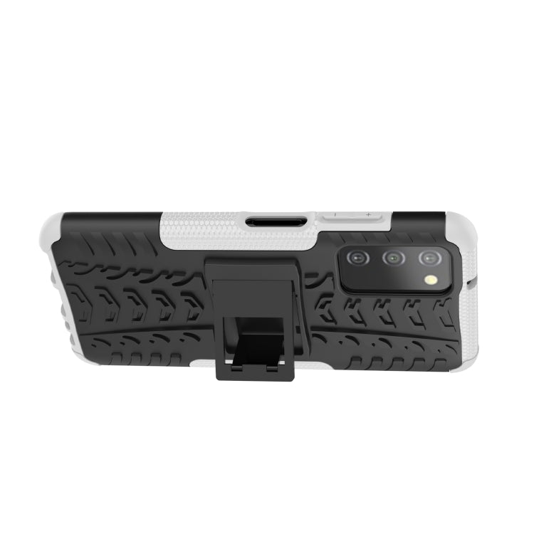 For Samsung Galaxy A03S 2022 165.8mm US Tire Texture TPU + PC Phone Case with Holder