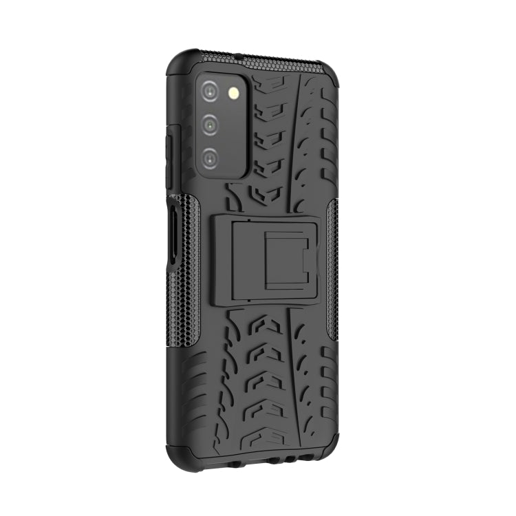 For Samsung Galaxy A03S 2022 165.8mm US Tire Texture TPU + PC Phone Case with Holder
