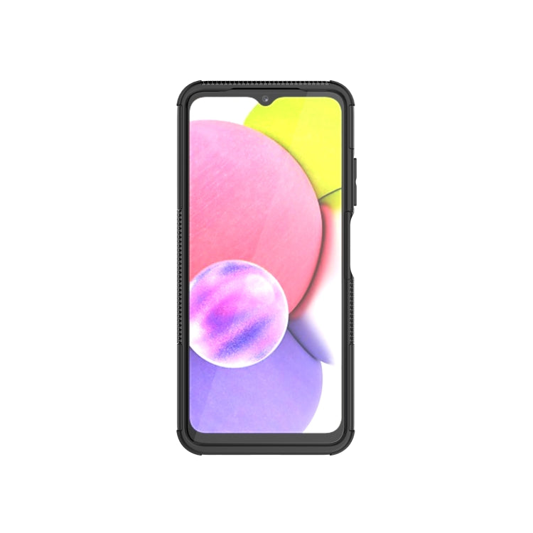 For Samsung Galaxy A03S 2022 165.8mm US Tire Texture TPU + PC Phone Case with Holder
