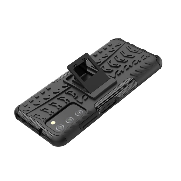 For Samsung Galaxy A03S 2022 165.8mm US Tire Texture TPU + PC Phone Case with Holder
