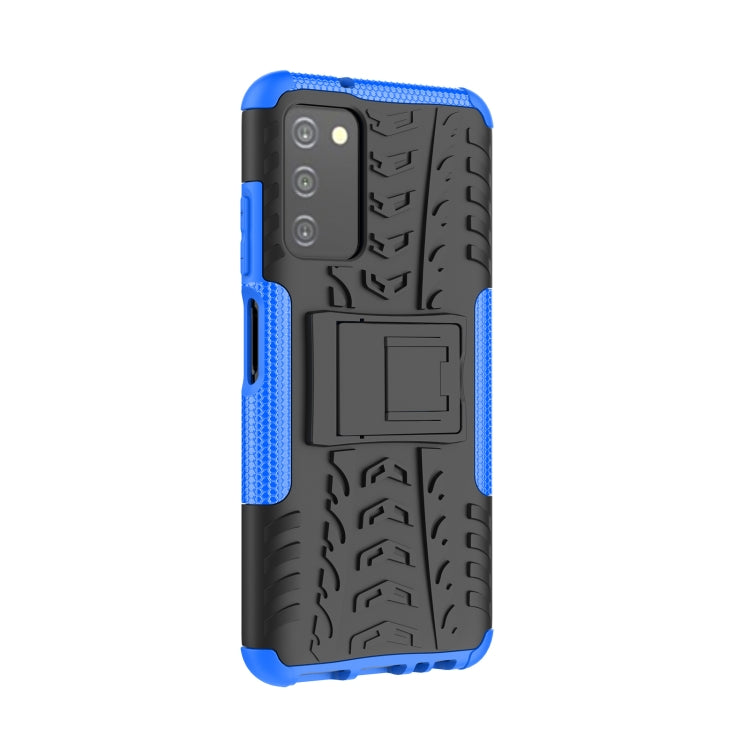 For Samsung Galaxy A03S 2022 165.8mm US Tire Texture TPU + PC Phone Case with Holder