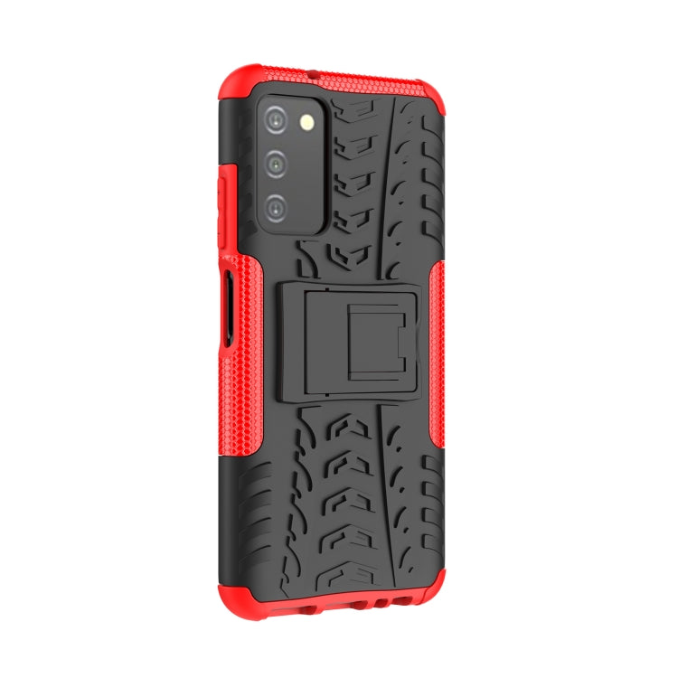 For Samsung Galaxy A03S 2022 165.8mm US Tire Texture TPU + PC Phone Case with Holder