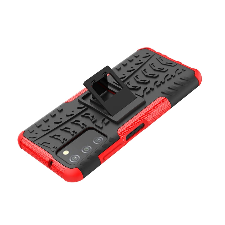 For Samsung Galaxy A03S 2022 165.8mm US Tire Texture TPU + PC Phone Case with Holder