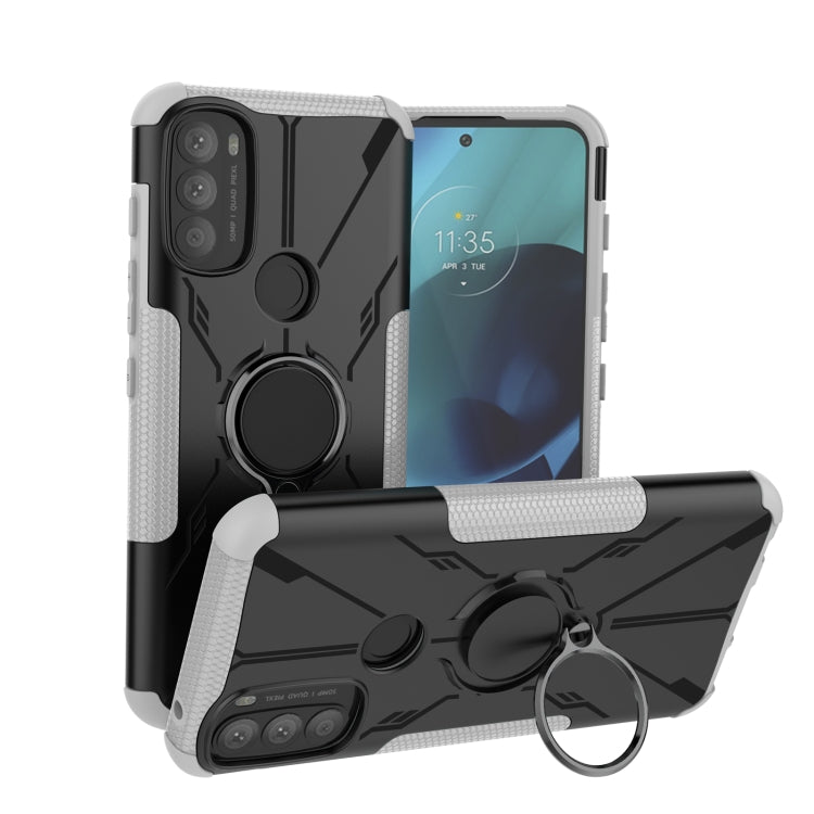 For Motorola Moto G71 5G Armor Bear Shockproof PC + TPU Phone Case