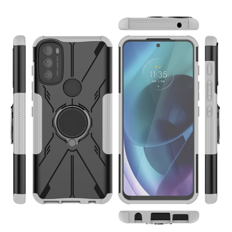 For Motorola Moto G71 5G Armor Bear Shockproof PC + TPU Phone Case