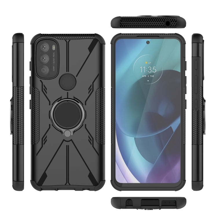 For Motorola Moto G71 5G Armor Bear Shockproof PC + TPU Phone Case
