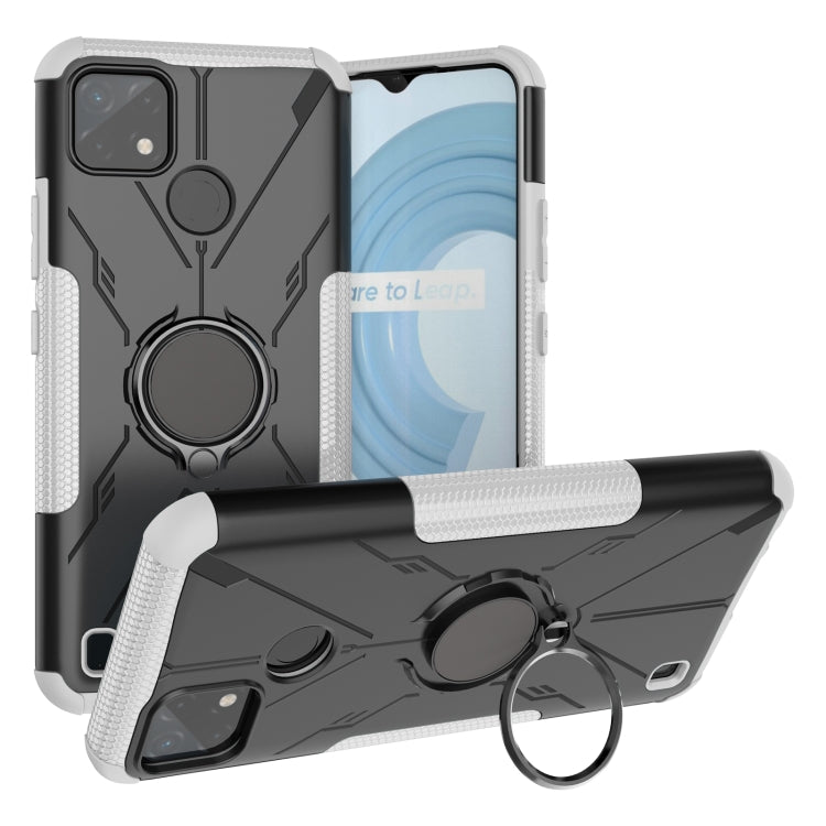 For OPPO Realme C21Y Armor Bear Shockproof PC + TPU Phone Case