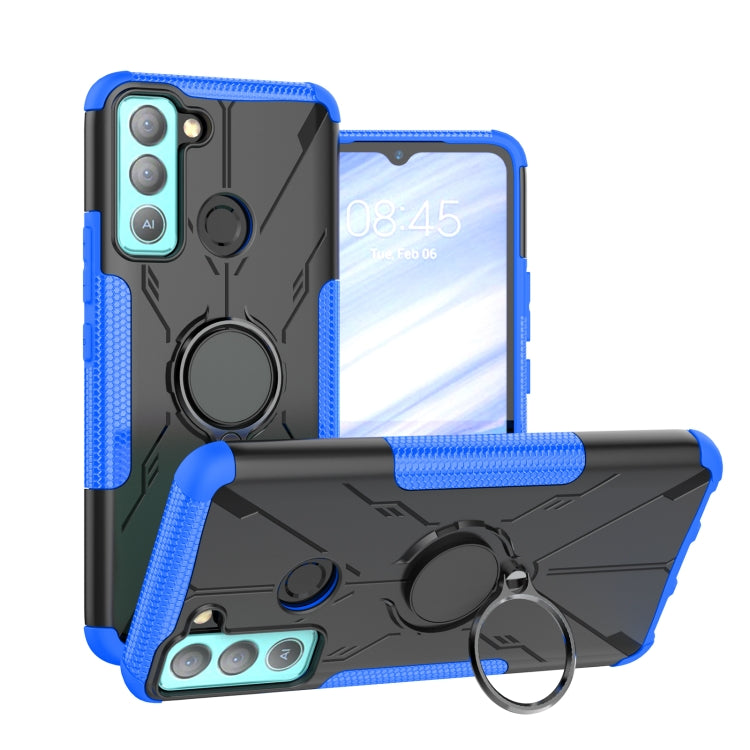 For Tecno Pop 5 LTE Armor Bear Shockproof PC + TPU Phone Case