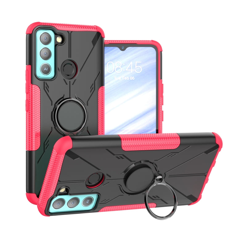 For Tecno Pop 5 LTE Armor Bear Shockproof PC + TPU Phone Case