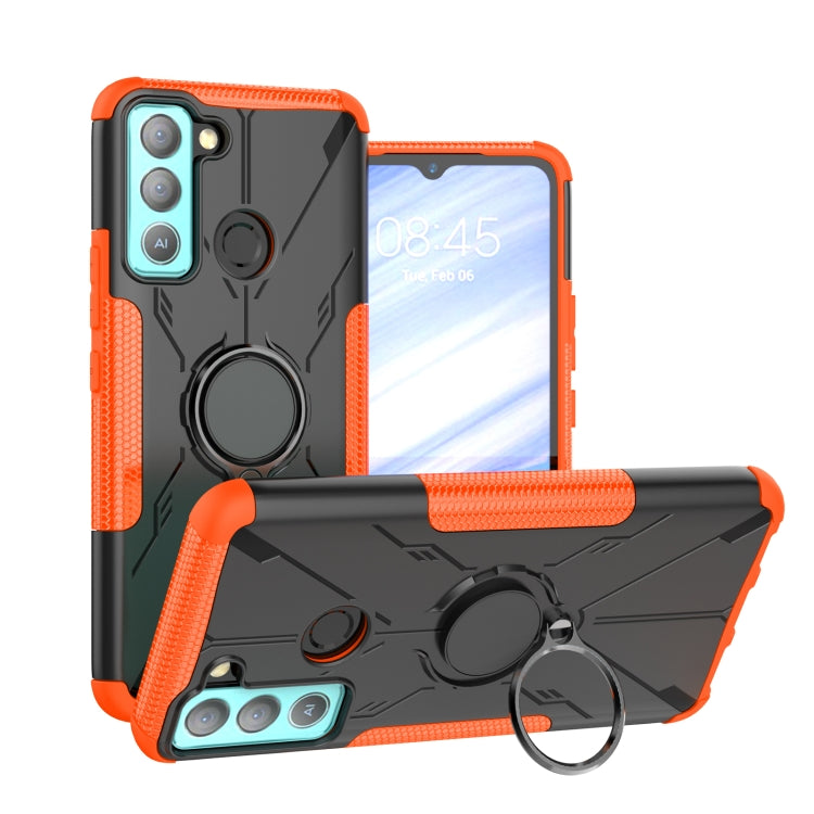 For Tecno Pop 5 LTE Armor Bear Shockproof PC + TPU Phone Case