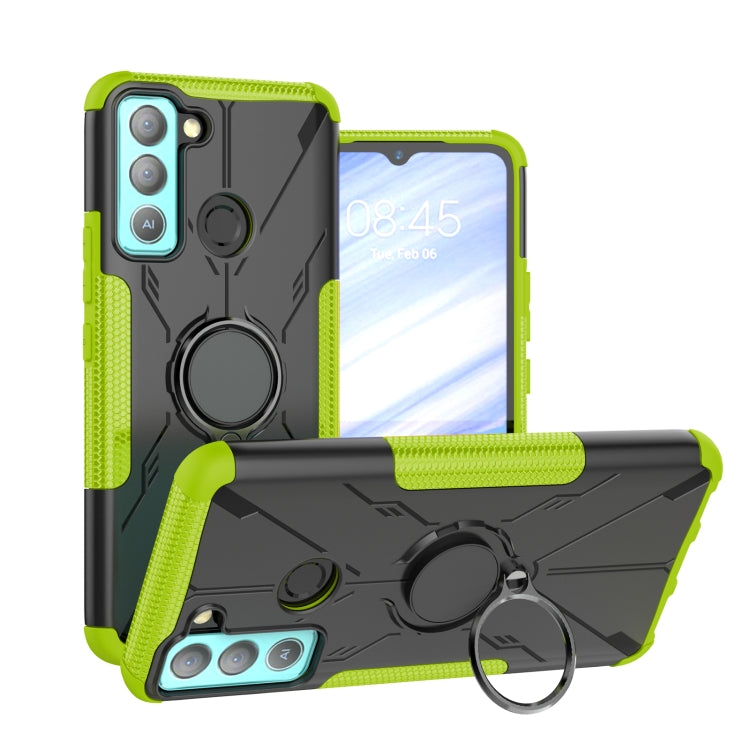 For Tecno Pop 5 LTE Armor Bear Shockproof PC + TPU Phone Case
