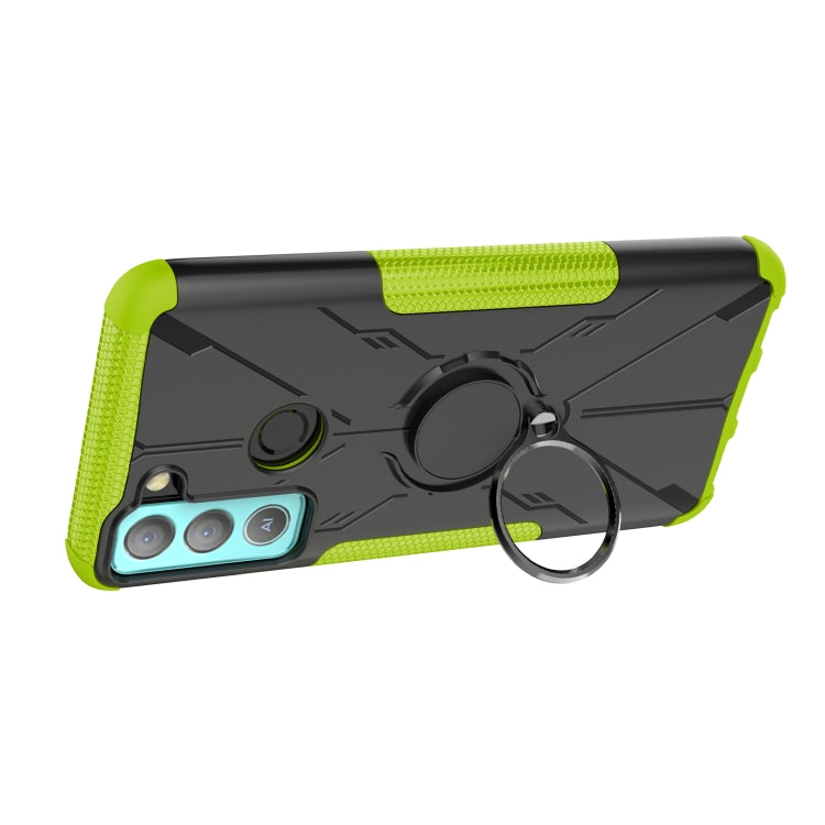For Tecno Pop 5 LTE Armor Bear Shockproof PC + TPU Phone Case