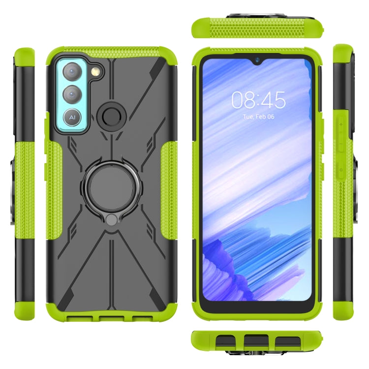 For Tecno Pop 5 LTE Armor Bear Shockproof PC + TPU Phone Case