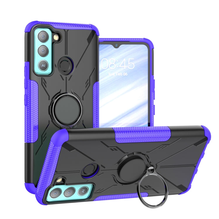 For Tecno Pop 5 LTE Armor Bear Shockproof PC + TPU Phone Case