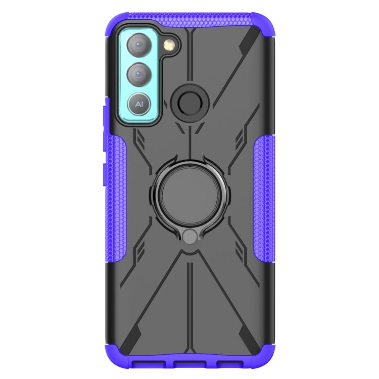 For Tecno Pop 5 LTE Armor Bear Shockproof PC + TPU Phone Case