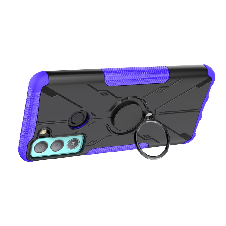 For Tecno Pop 5 LTE Armor Bear Shockproof PC + TPU Phone Case